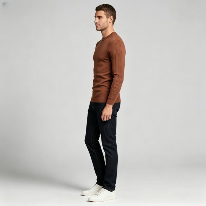 Men's Slim Fit Solid Turtleneck Long Sleeve Knit Sweater Soft Warm Fall Winter Base Layer Pullover - Image 116