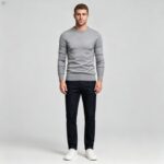 Men's Slim Fit Solid Turtleneck Long Sleeve Knit Sweater Soft Warm Fall Winter Base Layer Pullover - Image 118