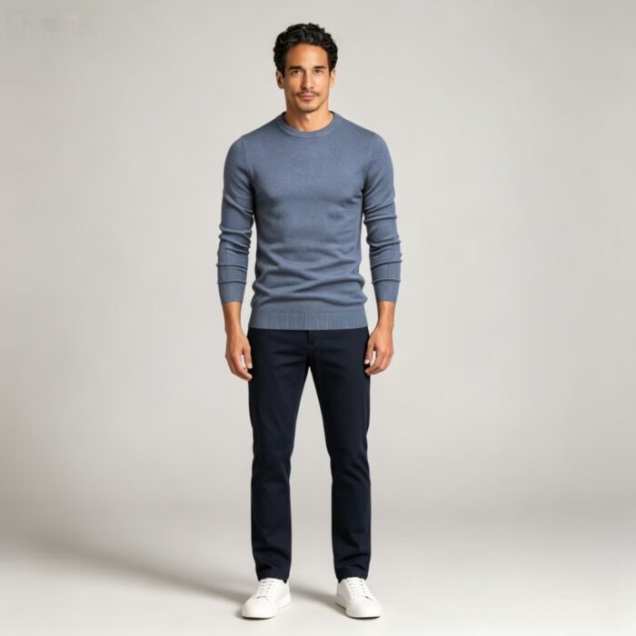 Men's Slim Fit Solid Turtleneck Long Sleeve Knit Sweater Soft Warm Fall Winter Base Layer Pullover - Image 122