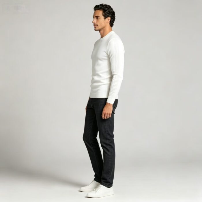 Men's Slim Fit Solid Turtleneck Long Sleeve Knit Sweater Soft Warm Fall Winter Base Layer Pullover - Image 128