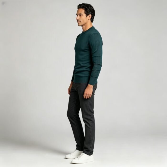 Men's Slim Fit Solid Turtleneck Long Sleeve Knit Sweater Soft Warm Fall Winter Base Layer Pullover - Image 131
