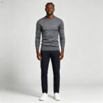 Men's Slim Fit Solid Turtleneck Long Sleeve Knit Sweater Soft Warm Fall Winter Base Layer Pullover - Image 135
