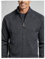 Men's Raglan Color Block Zip Up Knit Cardigan Striped Rib Collar Cuff Warm Spring Fall Casual Jacket Sweater - Image 37