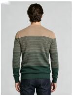 Men's Raglan Color Block Zip Up Knit Cardigan Striped Rib Collar Cuff Warm Spring Fall Casual Jacket Sweater - Image 48