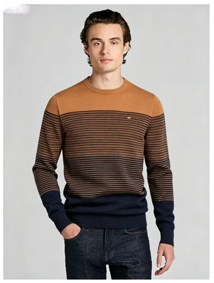Men's Raglan Color Block Zip Up Knit Cardigan Striped Rib Collar Cuff Warm Spring Fall Casual Jacket Sweater - Image 51