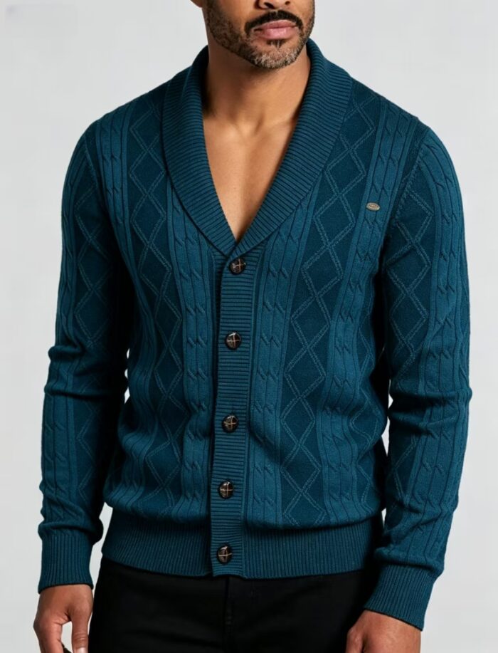 Men's Raglan Color Block Zip Up Knit Cardigan Striped Rib Collar Cuff Warm Spring Fall Casual Jacket Sweater - Image 57