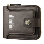 Vintage Crackle Leather Zip Around Small Wallet RFID Blocking Multi Card Coin ID Purse With Snap Flap - Image 8