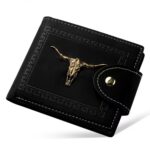 Western Cow Skull RFID Snap Bifold Wallet