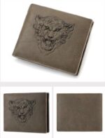Men's Retro Embossed Tiger RFID Protective Bifold Wallet Multi Compartment Daily Travel Cash Card Organizer - Image 8