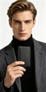 Carbon Fiber Texture Slim RFID Blocking Card Holder Men Multi Slot Front Pocket Credit Card Wallet - Image 2