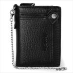 Men's Wearable Anti-Lost Chain RFID Trifold Wallet Multi Compartment Coin Card Cash Travel Organizer - Image 17