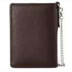 Men's Wearable Anti-Lost Chain RFID Trifold Wallet Multi Compartment Coin Card Cash Travel Organizer - Image 14