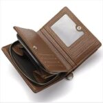 Men's Wearable Anti-Lost Chain RFID Trifold Wallet Multi Compartment Coin Card Cash Travel Organizer - Image 11