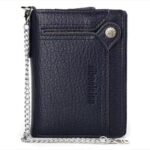 Men's Wearable Anti-Lost Chain RFID Trifold Wallet Multi Compartment Coin Card Cash Travel Organizer - Image 3