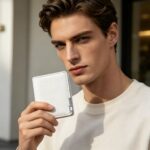 Men's Crosshatch Faux Leather Bifold Wallet Metal Decor Card Cash Holder RFID Blocking Slim Purse - Image 5