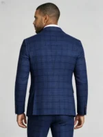Men's Slim Fit Plaid 3 Piece Suit (Blazer + Vest + Trousers) - Image 6