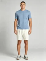 Men's Pleated Roll Cuff Linen Blend Knee Length Shorts Summer Vacation Casual Shorts - Image 17