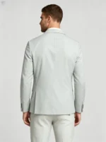 Men's Slim Fit 2 Piece Suit One-Button Notch Lapel Solid Business Wedding Formal Suit Set - Image 10