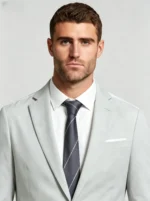 Men's Slim Fit 2 Piece Suit One-Button Notch Lapel Solid Business Wedding Formal Suit Set - Image 12
