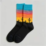 Men's Novelty Printed Crew Socks Casual Dress Comfort Gift Mid Calf Socks（Free Size）