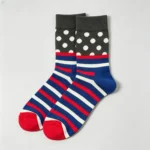 Men's Soft Breathable Stretch Mid Calf Crew Socks Multi Occasion Comfort Gift Socks（Free Size）