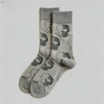 Men's Novelty Printed Crew Socks Casual Dress Comfort Gift Mid Calf Socks（Free Size）