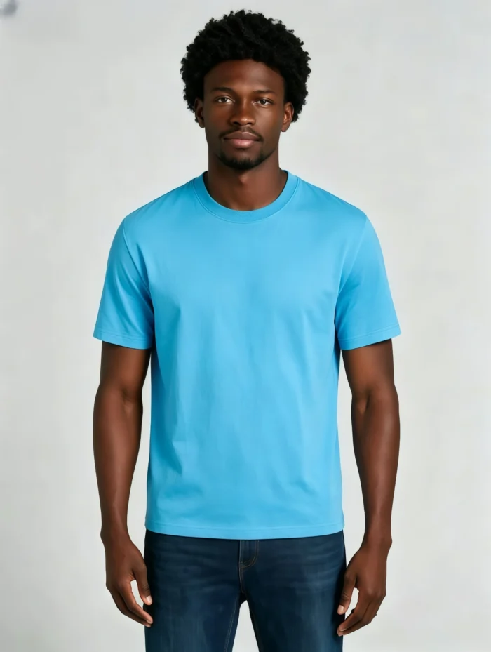 Men's Basic Cotton Crew Neck T-Shirt - Image 4