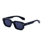 Minimalist Arrow Rivet Thick Black Small Square Gradient Purple Sunglasses Unisex