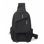 Minimalist Geometric Spliced Water Resistant Casual Sling Chest Bag