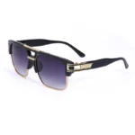 Minimalist Double Bridge Transparent Brown Plate Metal Splicing Gradient Brown Pilot Sunglasses Unisex
