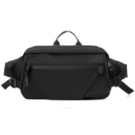 Pressure-Relief Soft Wrinkle Breathable Sling Bag, Double-pocket Water Resistant Crossbody Pack for Commute & Cycling