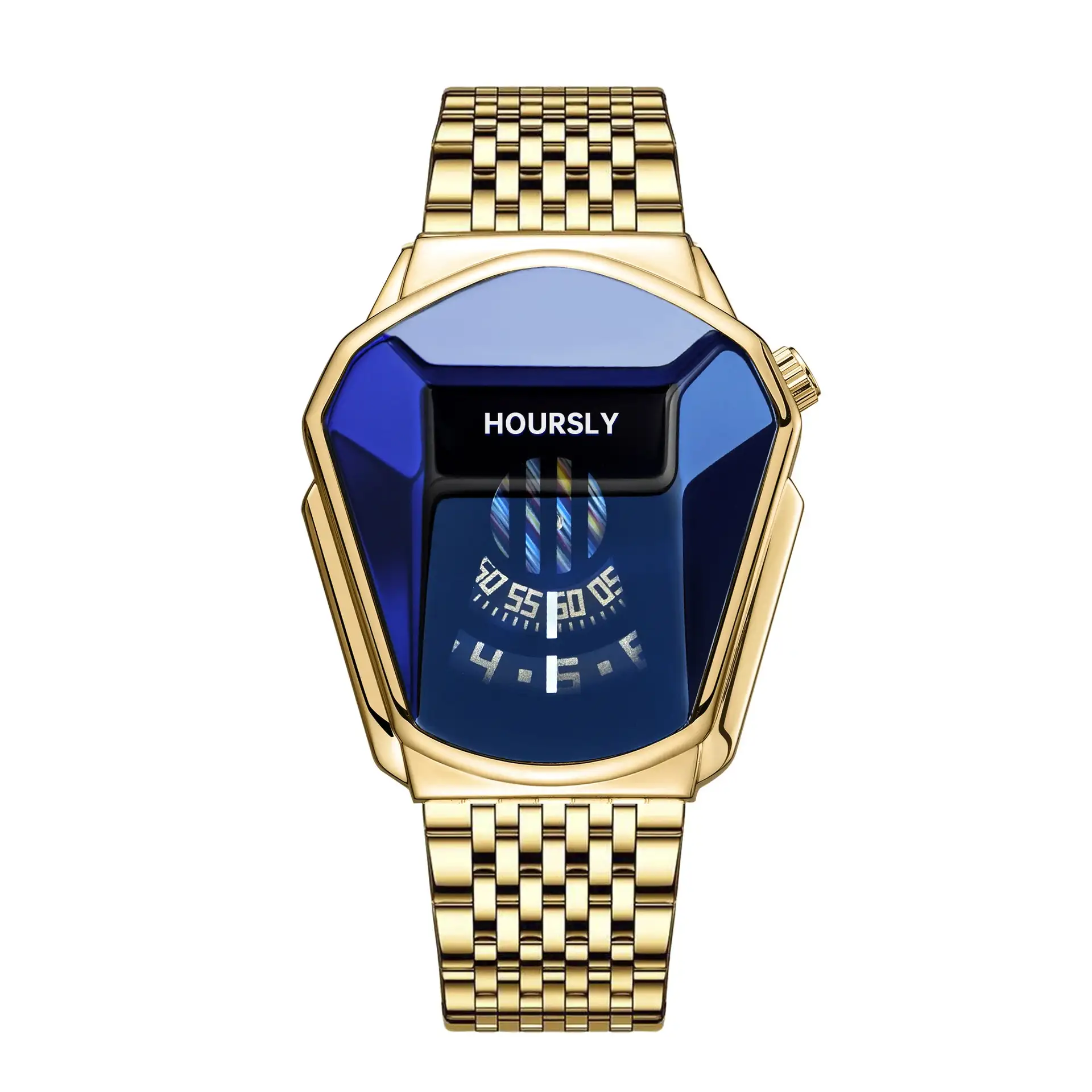 2026.06.25_10.02.57 Special Shape Roller Jump Hour Steel Men Quartz Watch Niche Cyber Trend Handless Waterproof Wristwatch - Image 1