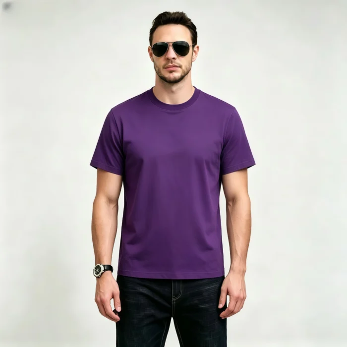 Men's Basic Cotton Crew Neck T-Shirt - Image 4