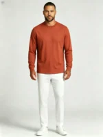 Men’s Minimalist Casual Crew Neck Long Sleeve Top - Image 5