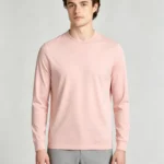 Men’s Minimalist Casual Crew Neck Long Sleeve Top
