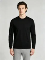 Men’s Minimalist Casual Crew Neck Long Sleeve Top - Image 7