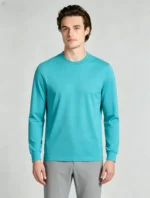 Men’s Minimalist Casual Crew Neck Long Sleeve Top - Image 9