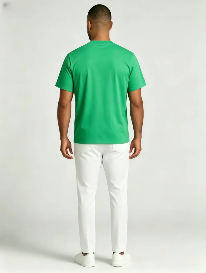 Men's Classic Crew Neck Heavyweight Cotton Blank Plain Short Sleeve Basic T-Shirt - Image 2