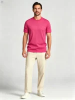 Men's Soft Heavy Cotton Crew Neck Short Sleeve Multi Occasion Versatile Basic Tee