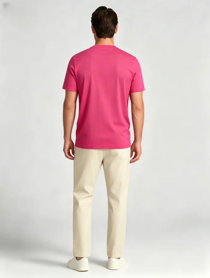 Men's Soft Heavy Cotton Crew Neck Short Sleeve Multi Occasion Versatile Basic Tee - Image 3