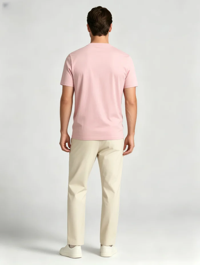 Men's Soft Heavy Cotton Crew Neck Short Sleeve Multi Occasion Versatile Basic Tee - Image 5
