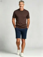 Men's Soft Heavy Cotton Crew Neck Short Sleeve Multi Occasion Versatile Basic Tee - Image 6