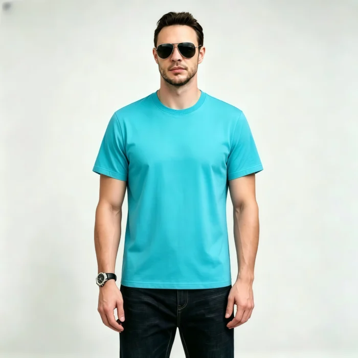 Men's Basic Cotton Crew Neck T-Shirt - Image 9