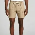 Men's Vertical Stripe Drawstring Elastic Waist Knee Length Summer Vacation Casual Shorts