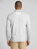 Color Striped Trim Lapel Long Sleeve Polo, Slim Fit Casual Long Sleeve Top for Men - Image 15