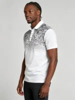 Gradient Floral Print Lapel Polo, Slim Fit Vacation Casual Short Sleeve Top for Men - Image 13