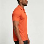Soft Stretch Solid Buttonless Polo, V Notch Collar Short Sleeve All-Match Shirt for Business Casual Wear
