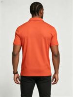 Soft Stretch Solid Buttonless Polo, V Notch Collar Short Sleeve All-Match Shirt for Business Casual Wear - Image 5