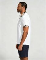Smooth Ice Silk Plaid Contrast Panel Polo, Two-Button Collar Short Sleeve All-Match Solid Shirt for Business Casual Wear - Image 23
