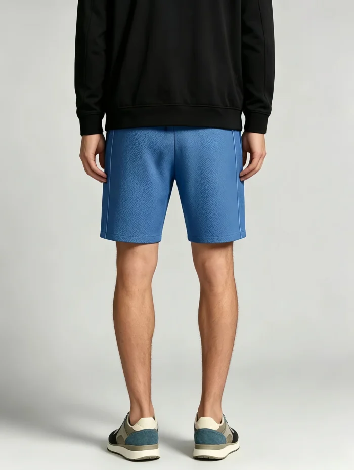 Men's Waffle Vertical Seam Drawstring Shorts - Image 4